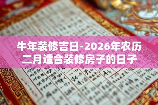 牛年装修吉日-2026年农历二月适合装修房子的日子 牛年装修吉日-2026年农历二月适合装修房子的日子