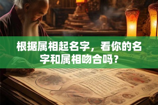 根据属相起名字，看你的名字和属相吻合吗？