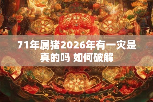 71年属猪2026年有一灾是真的吗 如何破解