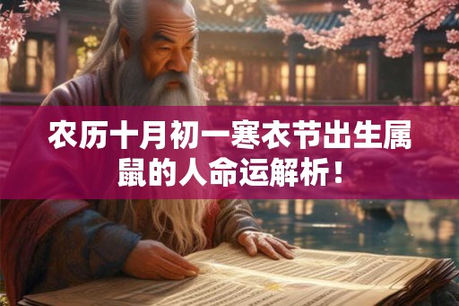 农历十月初一寒衣节出生属鼠的人命运解析！