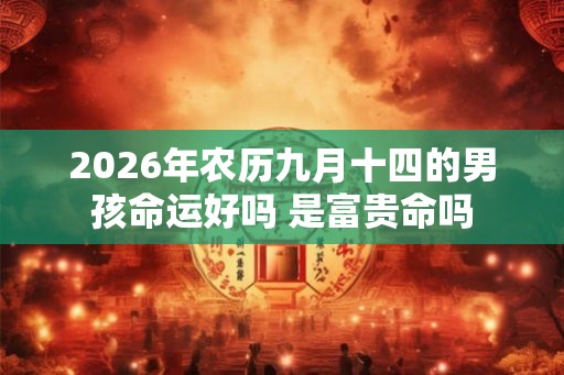 2026年农历九月十四的男孩命运好吗 是富贵命吗