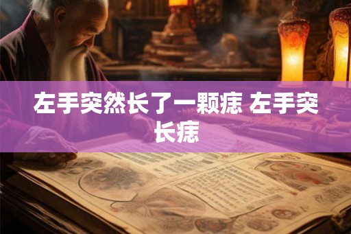 左手突然长了一颗痣 左手突长痣 左手突然长了一颗痣 左手突长痣