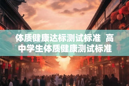 体质健康达标测试标准  高中学生体质健康测试标准