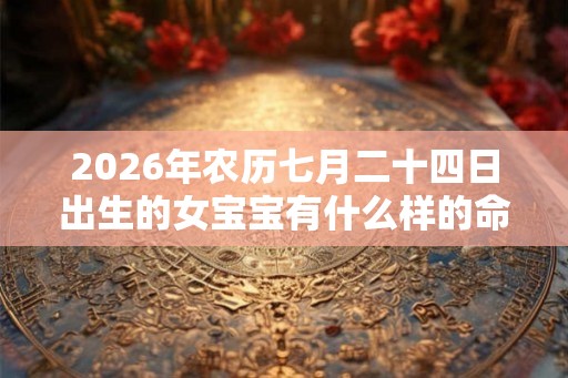 2026年农历七月二十四日出生的女宝宝有什么样的命？