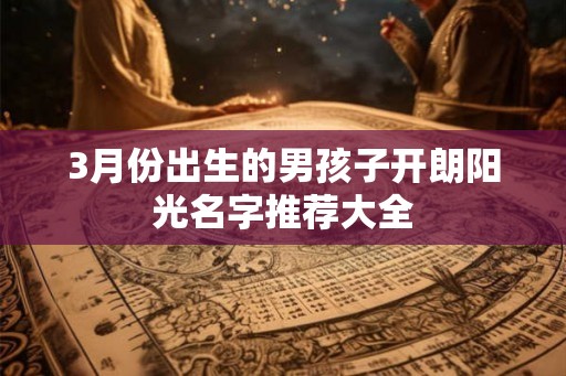 3月份出生的男孩子开朗阳光名字推荐大全