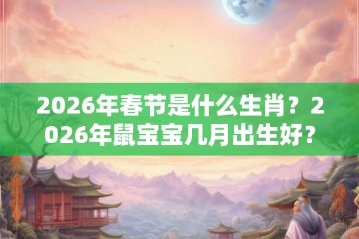 2026年春节是什么生肖?2026年鼠宝宝几月出生好? 2026年春节是什么生肖?2026年鼠宝宝几月出生好?