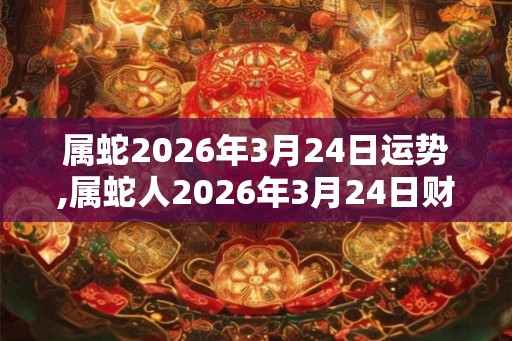 属蛇2026年3月24日运势,属蛇人2026年3月24日财运,生肖蛇2026年3月24日运势