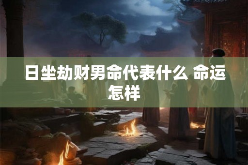 日坐劫财男命代表什么 命运怎样