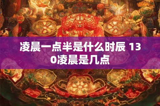 凌晨一点半是什么时辰 130凌晨是几点
