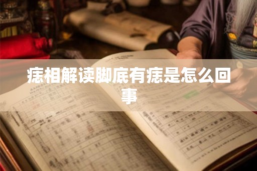 痣相解读脚底有痣是怎么回事