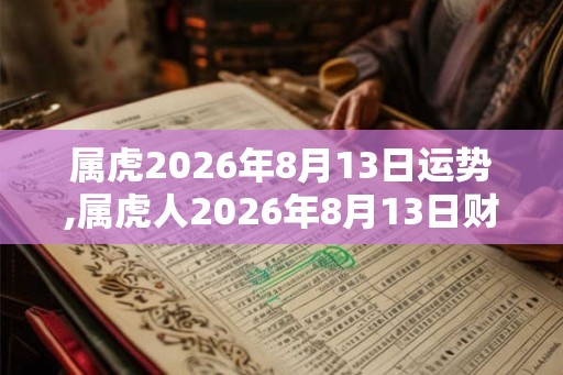 属虎2026年8月13日运势,属虎人2026年8月13日财运,生肖虎2026年8月13日运势 属虎2026年8月13日运势,属虎人2026年8月13日财运,生肖虎2026年8月13日运势