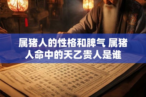属猪人的性格和脾气 属猪人命中的天乙贵人是谁
