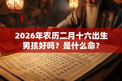 2026年农历二月十六出生男孩好吗？是什么命？