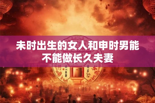 未时出生的女人和申时男能不能做长久夫妻
