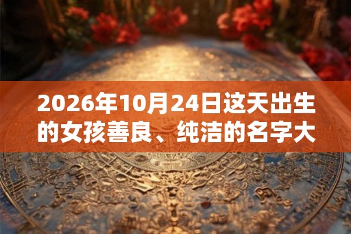 2026年10月24日这天出生的女孩善良、纯洁的名字大全