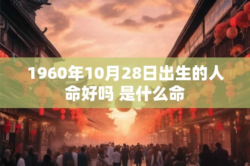 1960年10月28日出生的人命好吗 是什么命 1960年10月28日出生的人命好吗 是什么命