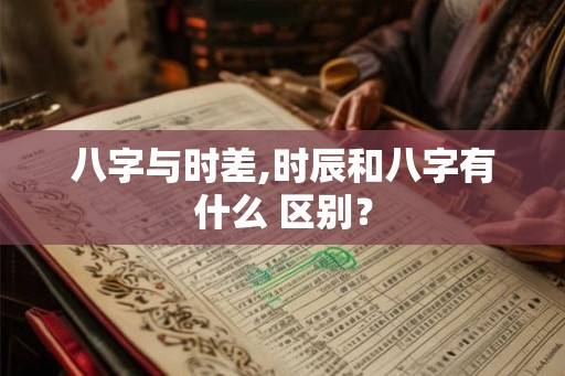 八字与时差,时辰和八字有什么 区别？