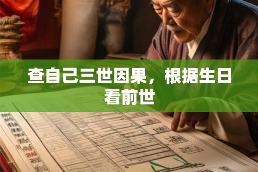 查自己三世因果，根据生日看前世