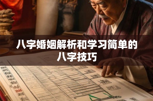 八字婚姻解析和学习简单的八字技巧