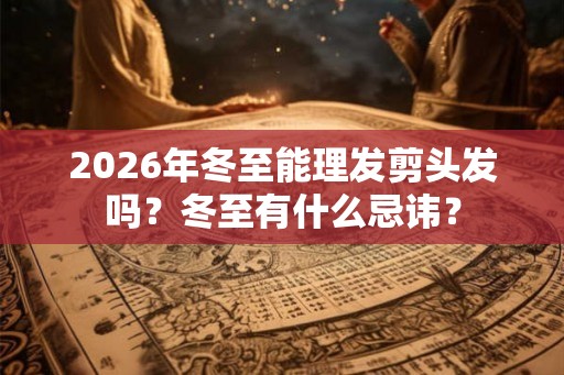2026年冬至能理发剪头发吗？冬至有什么忌讳？