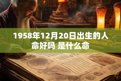 1958年12月20日出生的人命好吗 是什么命