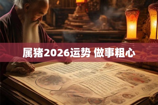 属猪2026运势 做事粗心 属猪2026运势 做事粗心