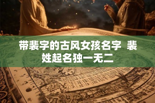 带裴字的古风女孩名字  裴姓起名独一无二