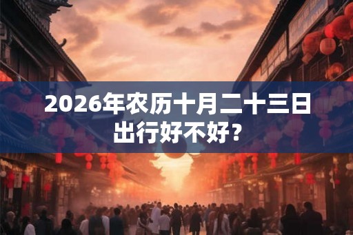 2026年农历十月二十三日出行好不好？