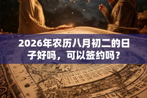 2026年农历八月初二的日子好吗，可以签约吗？