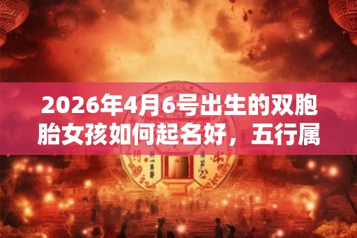 2026年4月6号出生的双胞胎女孩如何起名好，五行属什么？