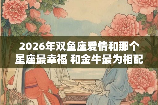 2026年双鱼座爱情和那个星座最幸福 和金牛最为相配