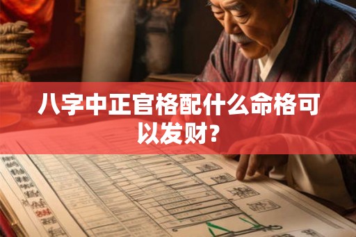 八字中正官格配什么命格可以发财？