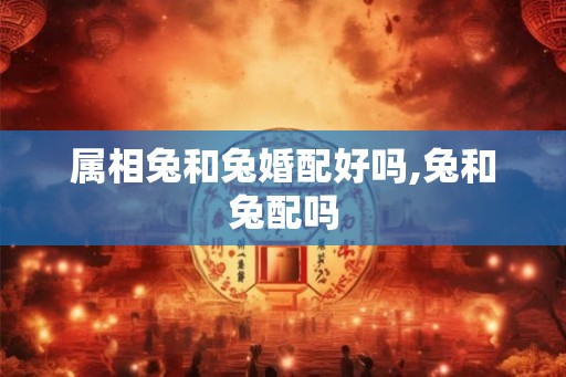 属相兔和兔婚配好吗,兔和兔配吗