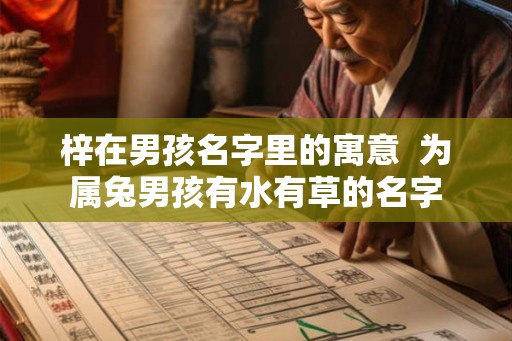 梓在男孩名字里的寓意  为属兔男孩有水有草的名字