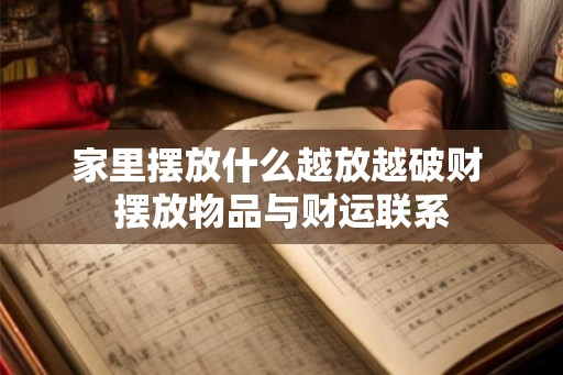 家里摆放什么越放越破财 摆放物品与财运联系