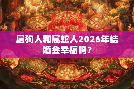 属狗人和属蛇人2026年结婚会幸福吗？