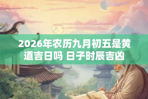 2026年农历九月初五是黄道吉日吗 日子时辰吉凶