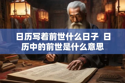 日历写着前世什么日子  日历中的前世是什么意思