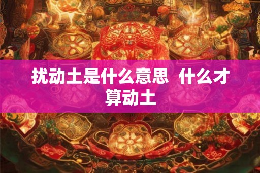 扰动土是什么意思  什么才算动土