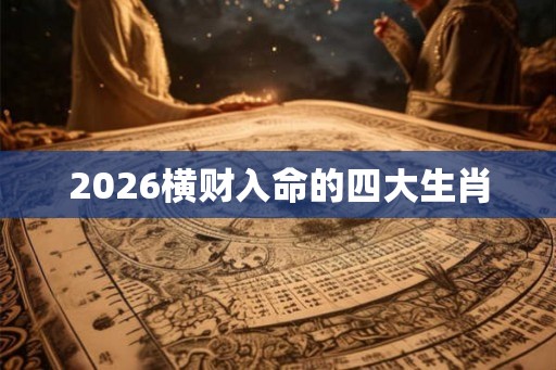 2026横财入命的四大生肖