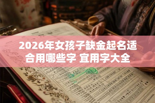 2026年女孩子缺金起名适合用哪些字 宜用字大全