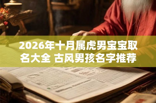 2026年十月属虎男宝宝取名大全 古风男孩名字推荐