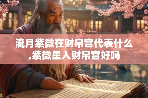 流月紫微在财帛宫代表什么,紫微星入财帛宫好吗