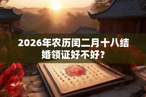 2026年农历闰二月十八结婚领证好不好? 2026年农历闰二月十八结婚领证好不好?