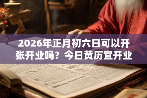 2026年正月初六日可以开张开业吗？今日黄历宜开业不