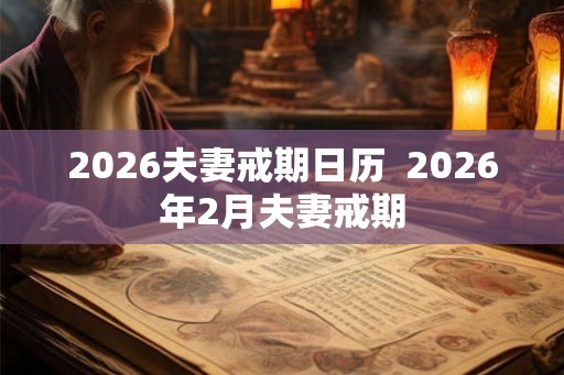 2026夫妻戒期日历  2026年2月夫妻戒期