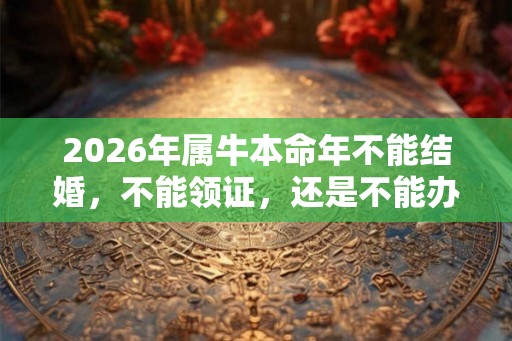 2026年属牛本命年不能结婚，不能领证，还是不能办婚礼？