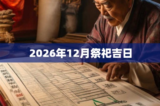 2026年12月祭祀吉日