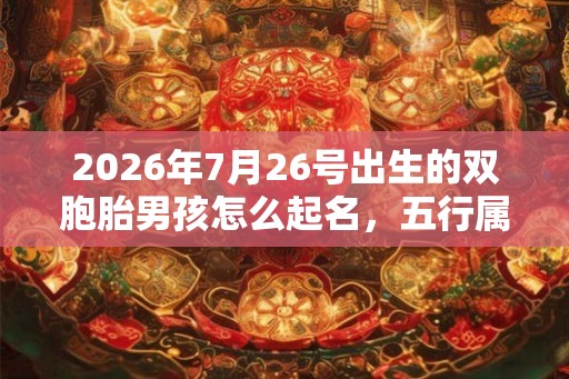 2026年7月26号出生的双胞胎男孩怎么起名，五行属什么