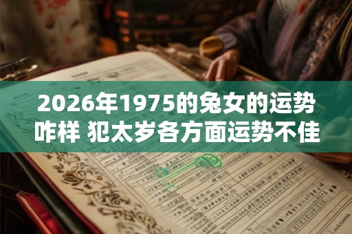 2026年1975的兔女的运势咋样 犯太岁各方面运势不佳 2026年1975的兔女的运势咋样 犯太岁各方面运势不佳